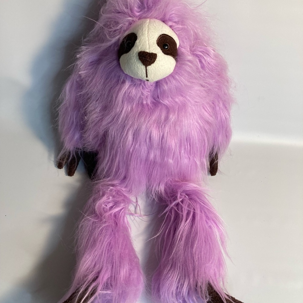 Manhattan toy co Animal Adventure furry purple sloth plush 16”.